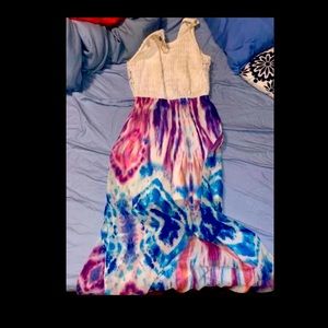 Tye dye maxi dress